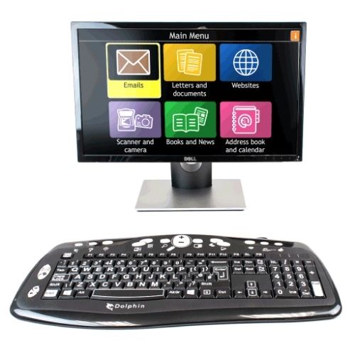 Desktop monitor and large print with GuideConnect